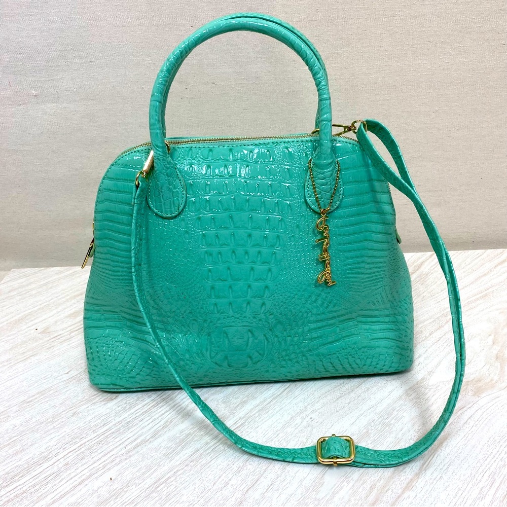 NWOT Pink Haley Satchel Teal Bag